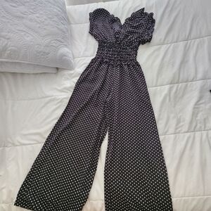 Maxi polka dot jumpsuit size M